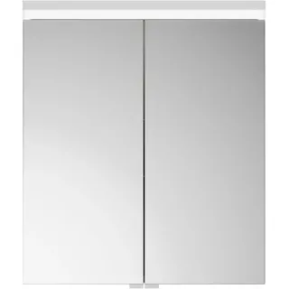 burgbad Lin20 Spiegelschrank LED-Beleuchtung, 2 Türen, 600x700x170mm, SPQK060F5352, Farbe: Basaltgrau Matt mit Laserkante