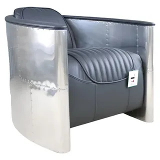 JV moebel Relaxsessel Leder 92 x 66 x 92 cm Schwarz