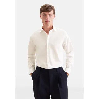 Businesshemd SEIDENSTICKER "Schwarze Rose", Herren, Gr. M (39), normale Ärmellängen, beige (ecru), 100% Baumwolle, unifarben, slim fit, 2-Knopf-Manschette, Hemden Businesshemd, Slim 1/1 Kentkragen Uni