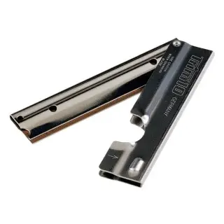 UNGER Trim 1 Glasschaber + 10 Klingen, Schaber ist ideal zum Entfernen von Aufklebern, Farbspritzern etc., 1 Box = 10 Etuis