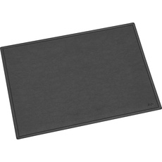 Bild 38626 Modena Schreibtischunterlage, 30x42 cm, fein genarbtes Rindsleder, schwarz, Handgefertigt aus Echtleder in Deutschland, Schreibunterlage aus Leder