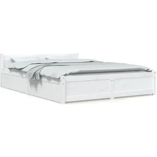 vidaXL Bett mit Schubladen Weiß 160x200cm - Weiß