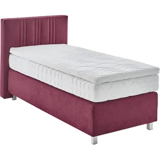 Westfalia Schlafkomfort Boxspringbett, wahlweise mit Bettkasten und Topper, rot