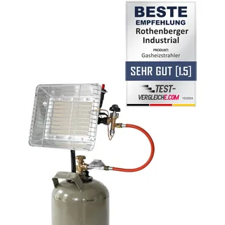 Rothenberger Heizstrahler Gasheizstrahler 4,2 kW Silber