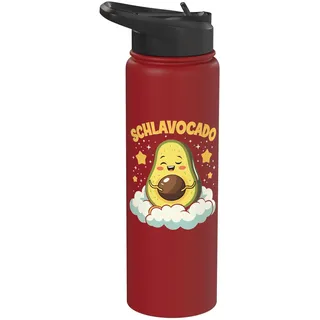 Schlavocado Avocado Offizielles Schlafshirt Schlaf Pyjama Stainless Steel Insulated Water Bottle