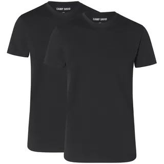 CAMP DAVID T-Shirt »T-Shirt 2er Pack«, schwarz