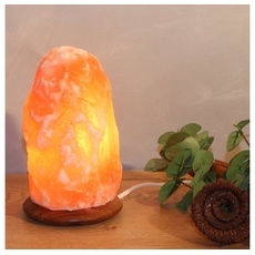 Bild Salzkristall-Tischlampe »Rock«, orange