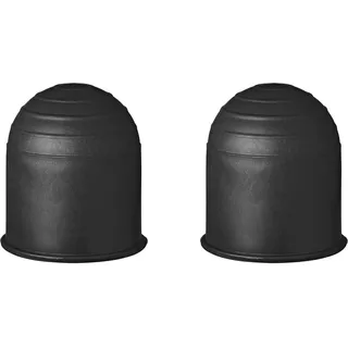 Multibros 2er Set Abdeckkappen Schwarz für Anhängerkupplung 50mm | Universal Kugelkopf-Schutz | Rost & Witterungsschutz aus robustem Kunststoff