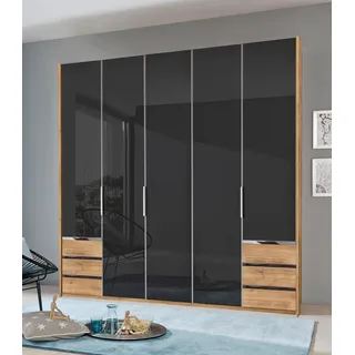 Level 250 x 216 x 58 cm Plankeneiche Nachbildung/Grauglas