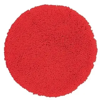 Spirella – Runde Mikrofaser-Badematte Highland – rutschfest, schnelltrocknend und waschbar – 100% strapazierfähiges und widerstandsfähiges Polyester – Rot – Ø 60 cm
