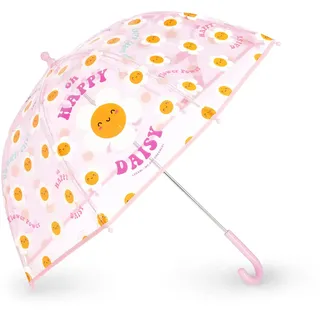 Legami VUSE Legami - Dancin' In The Rain Kinderregenschirm, Daisy Motiv, winddichte Struktur, manuelle Öffnung, Stoffverschluss mit Platz für Namen, Hakengriff, 73x65 cm