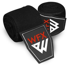 WFX Boxhandbandagen 3,5 4,5 Meter Kampfsport-Bandagen Innenhandschuhe Handgelenkstütze Gurte Stanzen unter der Hand Knöchel Schwere elastische Trainingstasche Muay Thai (3,5 m, schwarz)