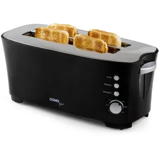 DOMO B-Smart Langschlitz-Toaster Schwarz