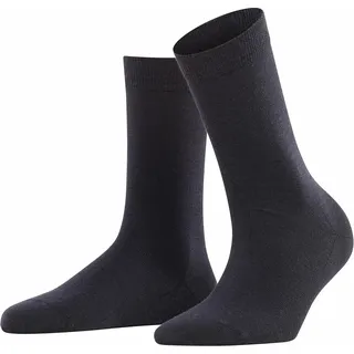 Falke Damen Socken Softmerino SO Kurzsocken, einfarbig Navy 39-40