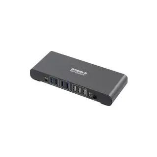 SpeaKa Professional SP-KVM-2P4K 2 Port KVM-Umschalter Grau (matt) HDMI®, USB-A (USB 3.2 Gen 1), USB