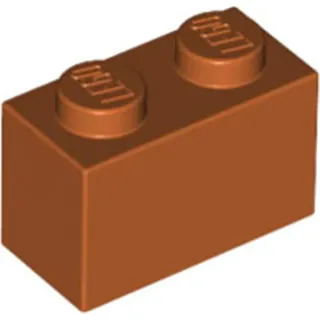 1 Stück LEGO, Teil Nr. 3004 in Dunkelorange (Dark Orange)