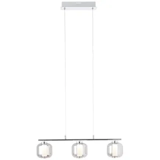 Brilliant Rafa Balken 3-flammig Chrom und Rauchglas