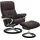 Relaxsessel Mayfair Leder 92 x 103 x 79 cm Braun mit Hocker
