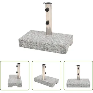The Living Store Sonnenschirmständer Granit Rechteckig 25 kg - Grau
