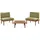 Lounge Set 3-tlg. Olivgrün