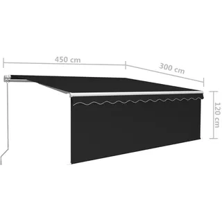 vidaXL Markise 450 x 300 m anthrazit