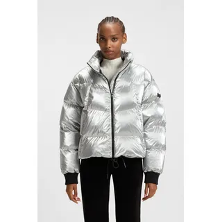 Steppjacke HUGO BLUE "Fiorella", Damen, Gr. XL, open miscellaneous 998, Web, Obermaterial: 100% Polyamid, glänzend, regular fit taillenbedeckt, angesetztes Bündchen, Jacken Steppjacke, in verkürzter Länge, Kordelzug im Saum