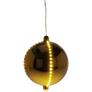 Well Home LED-Weihnachtskugel mit 4 Lichterstreifen, Ø 15 cm, goldfarben