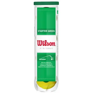 Wilson Tennisbälle Starter Play Green für Kinder und Jugendliche, Gelb, 4er Dose, WRT137400, Yellow, 6.5