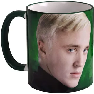 Elbenwald Harry Potter Tasse Draco Malfoy Portrait Rundumdruck Keramik 320 ml grün