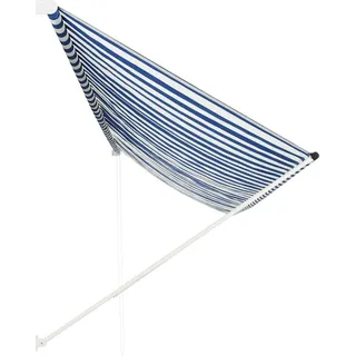 vidaXL Einziehbare Markise 400 x 150 cm Blau und Weiß - Blau