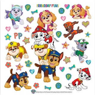 AG Design Paw Patrol Kinderzimmer Wandstickers, Wandtattoo junge deko von AG Design 30 x 30 cm | ADKS 3842