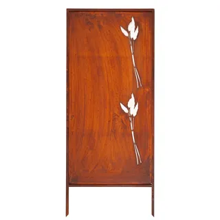 Edelrost Sichtschutz Garten Deko Grashalme 120x50 cm Decorative Abdeckung Rost - Bunt