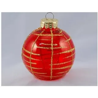 Santa Claus Weihnachtsbaumkugeln TE191549 Quadrant Rot Gold Kunststoff