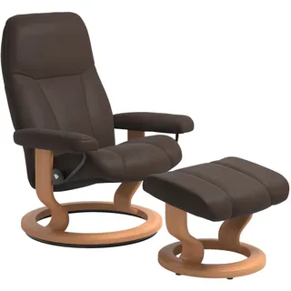 Stressless Relaxsesselset , Braun , Holz, Metall , Echtleder , Rindleder , Eiche , Schichtholz , 70x94x70 cm , Lederauswahl, Stoffauswahl, Relaxfunktion , Wohnzimmer, Sessel, Ledersessel