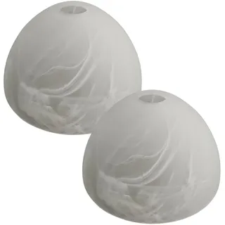 2 Stück Lampenschirm Glas Ø17cm – für Tischlampe, Stehlampe & Hängelampe Ersatzglas E14 Lamp Shade Glas Ersatz