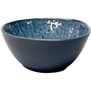 Novel Müslischale , Blau , Keramik , Farbverlauf , organisch , 16.2x15 cm , Lfgb, Handmade Quality , lebensmittelecht , Geschirr, Schalen & Schüsseln, Müslischalen