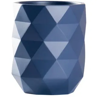 Zahnputzbecher , Dunkelblau , Kunststoff , Graphik , 7.5x9.3x7.5 cm , Badaccessoires, Zahnputzbecher