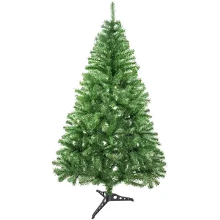 SOLAGUA NAVIDAD Künstlicher Weihnachtsbaum, Lametta-Blatt-Tanne 120–210cm Bäume mit Kunststoffauflage (Glitzergrün, 120cm 184Tips)
