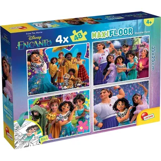 Lisciani - DISNEY Encanto - Puzzle Maxifloor 4 X 48 - Für Kinder ab 3 Jahren - Maxi-Puzzleboden mit 4 Motiven à 48 Teilen - Unterhaltsamer Spielspaß - Hergestellt in Italien