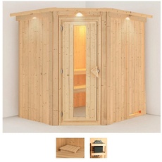 Bild Sauna »Stine«, (Set), ohne Ofen beige