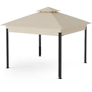 Blumfeldt Gartenpavillon 3 x 3 m inkl. Seitenteile Beige/Grau