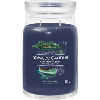 Yankee Candle Lakefront Lodge Duftkerze 567 g blau
