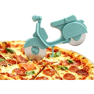 TENGWA Wiegemesser Motorrad Pizza Schneider Antihaftbeschichtung Pizza Zubehör Grün Pizzaschneider Lustig Maschinenwaschbar Kreatives Geschenk Geeignet für Pfannkuchen Gebäck usw