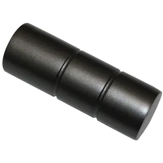 GARDINIA Endknöpfe für Gardinenstangen, Endstücke Zylinder für Ø 16/19 mm, Serie Sol, 2 Stück, Black-Nickel