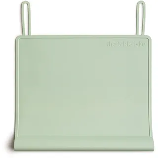 The Table Tyke Tischset aus 100% Silikon mit Zahnenrand, Stoßstange/Verschüttungsstopper, spülmaschinenfest, Reisebereit, Kleinkinder, Kinder (salbeigrün)