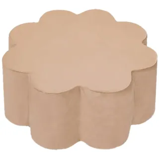 MISIOO Blume Pouf für Kinder - Sitzsack Kinder - Kinderzimmer Möbel – Samt Pouf aus Schaumstoff – Kindermöbel - Leicht zu Waschen – Licht und Elegant - 54 x 54 x 25 cm - Gold