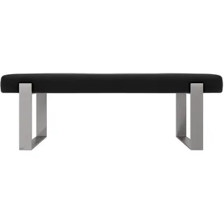 Vant Gepolstert Schlafzimmer Bett Bank - Wohnzimmer & Salon Ottomane - 158 kg Gewicht Kapazität (Vintage Leder Jet Schwarz)