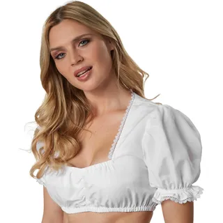 Dirndlbluse Antonia - XXL - Weiß