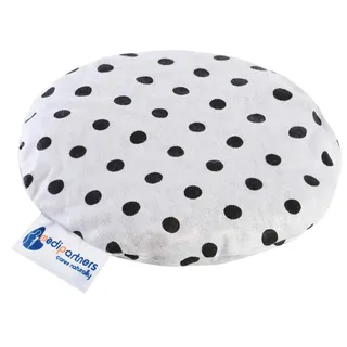 Medi Partners Kirschkernkissen Mikrowelle für Babys 180g rund 15cm Körnerkissen Wärmekissen 100% Baumwolle Öko Natur - Kirschkernkissen Wärme + Kältetherapie Massagetherapie (Dots)
