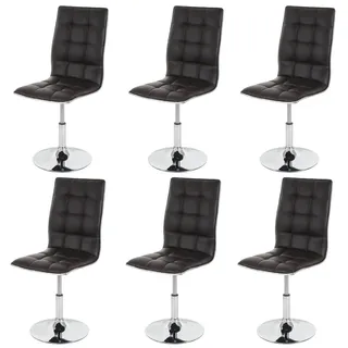 MCW Esszimmerstuhl Braun 6er-Set , Textil , 43x103x54 cm , Esszimmer, Stühle